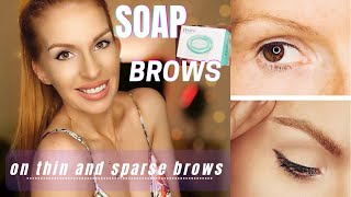 SOAP BROWS on thin eyebrows [upl. by Funch48]