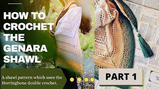 HOW TO CROCHET THE GENARA SHAWL Part 1 [upl. by Edlyn]