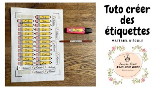 Tuto comment créer des étiquettes sur le Cricut Design Space  Etiquette école matériel scolaire [upl. by Newg]