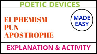 Figures of Speech  Euphemism Pun Apostrophe  Class 812  English [upl. by Larianna]