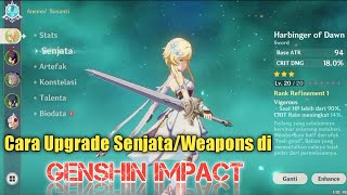 Cara Upgrade Senjata di Genshin Impact  How to Upgrade Weapons in GENSHIN IMPACT [upl. by Kos]