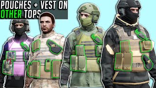 GTA 5 Online Get POUCHES  VESTS On Other Outfits Cayo Perico Glitches After Patch 154 Not Modded [upl. by Adnic]