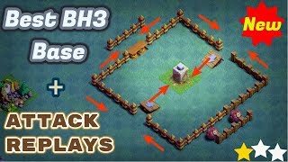 New Best BH3 base  Anti Barcher  Clash of Clans  Builder Hall 3  w Replays [upl. by Reivilo]