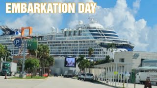 OUR CRUISE ADVENTURE EMBARKATION DAY ON THE CELEBRITY BEYOND SAIL AWAY AND MORE [upl. by Adnylg]