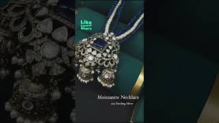 silver mossinite nacklessyoutubeshorts shorts jewellery [upl. by Sloatman513]