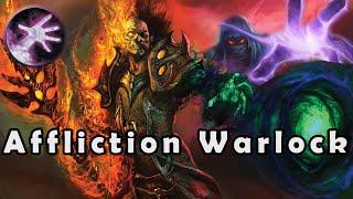 Hearthstone  Affliction Warlock Fun Deck vs Elise Warrior [upl. by Anawad]