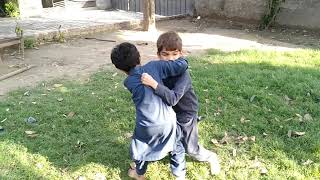 Desi funny wrestling between two little boys at homeبچوں کی کشتی [upl. by Ander]