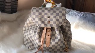 Louis Vuitton Sperone Damier Azur Backpack  Review amp WIMB [upl. by Carhart]