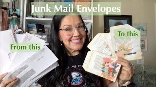 What To Do With All Those Junk Mail Envelopes  Lets Sort and Make Junk Mail Envelope Pockets [upl. by Garrek816]