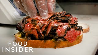 The Best Pastrami Sandwich In NYC  Best Of The Best  Food Insider [upl. by Akcire]