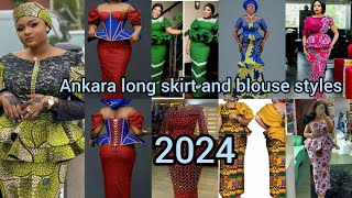 New Ankara Long skirt and blouse stylesAnkara peplum topsAfrican dresses in pagneAfrican fashion [upl. by Zirtaeb]