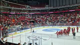 Malmö Redhawks spelare och fans firar 31 vinst i SHL mot Färjestad 23092023 [upl. by Emmett]