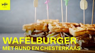 Wafelburger met rund en chesterkaas  Sofie Dumont [upl. by Corb]