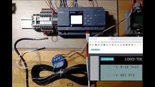 Siemens Logo Temperaturfühler Tutoruial PT 100  1000 anschließen und einstellen [upl. by Lenahs97]