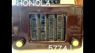 RADIO A VALVOLE PHONOLA 577A DEL 1946 DESCRIZIONE TECNICARIPRISTINO E COLLAUDO [upl. by Azitram]