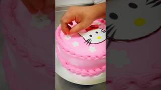 Kitty cake decoration Icing cake decorations Shorts [upl. by Ansev]