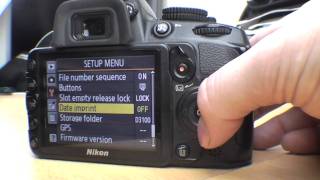 Nikon D3100 Menu functions Beginner guide Part 2 [upl. by Liauqram]