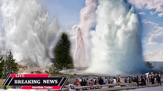 Terrible New Yellowstone Geyser Explosion Sent Boiling Water 7000 Meters Into the Sky is scary [upl. by Cusick]