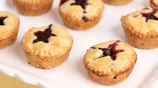 Mini Blueberry Pies Recipe  Laura Vitale  Laura in the Kitchen Episode 810 [upl. by Yahsat]