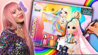 FARBUJE WŁOSY NA TĘCZOWO 🌈 SALON FRYZJERSKI RAINBOW HIGH 💇‍♀ [upl. by Lanor]