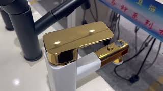 gold and white sus304 pull out basin faucet [upl. by Jocko277]