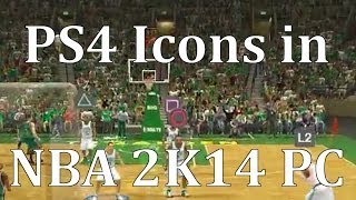 PS4 Icons in NBA 2K14 PC Dualshock 4 Gameplay [upl. by Anairb]