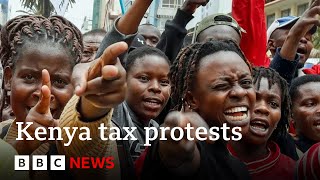 Protests in Nairobi over Kenya governments tax hikes  BBC News [upl. by Dituri]