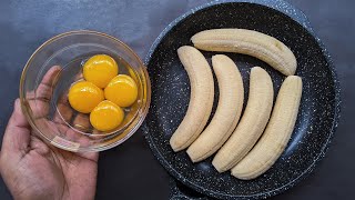 Just Add Eggs With Bananas Its So Delicious  Simple Breakfast Recipe  5 Mints Cheap amp Tasty Snacks [upl. by Nolrac]