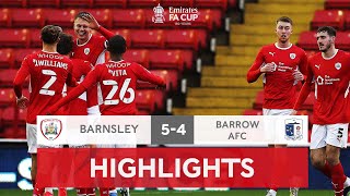 Barnsley Win Nine Goal Thriller  Barnsley 54 Barrow AFC  Emirates FA Cup 202122 [upl. by Reviere]