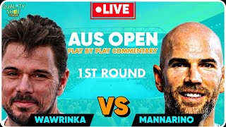 🎾WAWRINKA vs MANNARINO  Australian Open 2024  LIVE Tennis PlaybyPlay Stream [upl. by Hodgson]