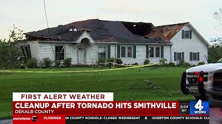 Cleanup after tornado hits Smithville [upl. by Hak]