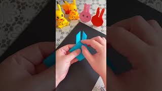 一起折简单可爱的小兔子diy origami origamiRabbit paper craft creativecrafts kidscrafts [upl. by Anitnoc]