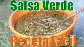 Salsa Verde  Receta Facil  Recetas en Casayfamiliatv [upl. by Rabaj]