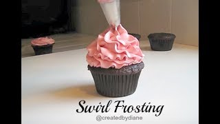 frosting a swirl on a cupcake Created by Diane Diane Schmidt [upl. by Attiuqehs]