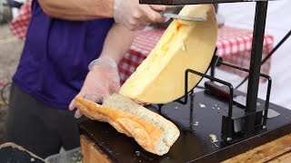 Try a Raclette Sandwich from the Swiss Alps in Chicago [upl. by Ettelloc]