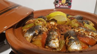 Tajine de sardines à la marocaine طاجين السردين بالخضر [upl. by Malvino706]