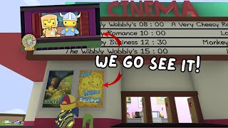 We go see The Wibbly Wobblys movie AT THE CINEMA  Wobbly Life HALLOWEEN MOVIE [upl. by Sirdna]