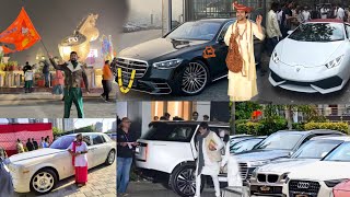 VVIP CAR COLLECTION OF BABAS AND CELEBRITIES IN AYODHYA  LAMBOROLLS ROYACEFORTUNERMAYBACK [upl. by Vaasta546]