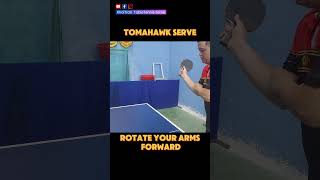 Ovtcharov Tomahawk Serve Top Spin tabletennis pingpong serve [upl. by Ahcsas]