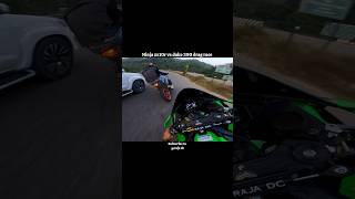 Kawasaki ninja zx10r vs ktm duke 390 drag race shorts zx10r viral [upl. by Aihtenak]