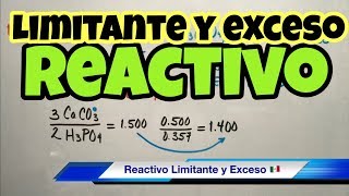 Reactivo LIMITANTE y en EXCESO muy fácil [upl. by Yeldar202]