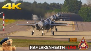 LIVE US AIR FORCE FIGHTER TOWN F15 amp F35 ACTION • RAF LAKENHEATH 210524 [upl. by Nymrak]