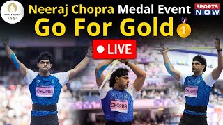 Neeraj Chopra Gold Medal Event Live  Paris Olympics 2024 में Neeraj Chopra की Gold पर नज़रें [upl. by Enram565]