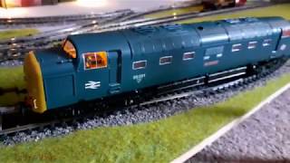 Shunting on my 00 gauge layout video 3 with hornby ruston and bachmann deltic [upl. by Narhet433]