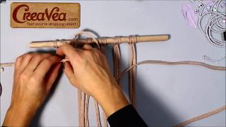 Comment faire le noeud baguette horizontale  Macramé by Creaveacom [upl. by Knowling]