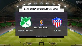 Deportivo cali vs Junior de Barranquilla Liga Betplay DIMAYOR 2024 [upl. by Goldner479]