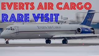 RARE CARGO Everts Air Cargo Alaska McDonnell Douglas MD83F MD83 in Montreal YULCYUL [upl. by Anivid128]