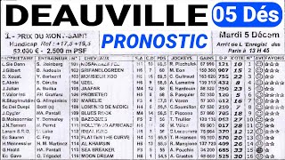 Programme 05 Déc Pronostic Quinté du demain DEAUVILLE [upl. by Nessnaj762]