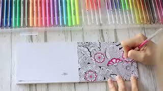 Kaisercraft Gel Pens and Post Card Colouring in Books [upl. by Atipul220]