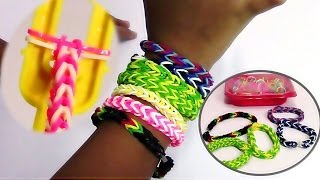 CraZLoom Bands Bracelets  My First Fishtail Loom Bracelets [upl. by Oneill174]